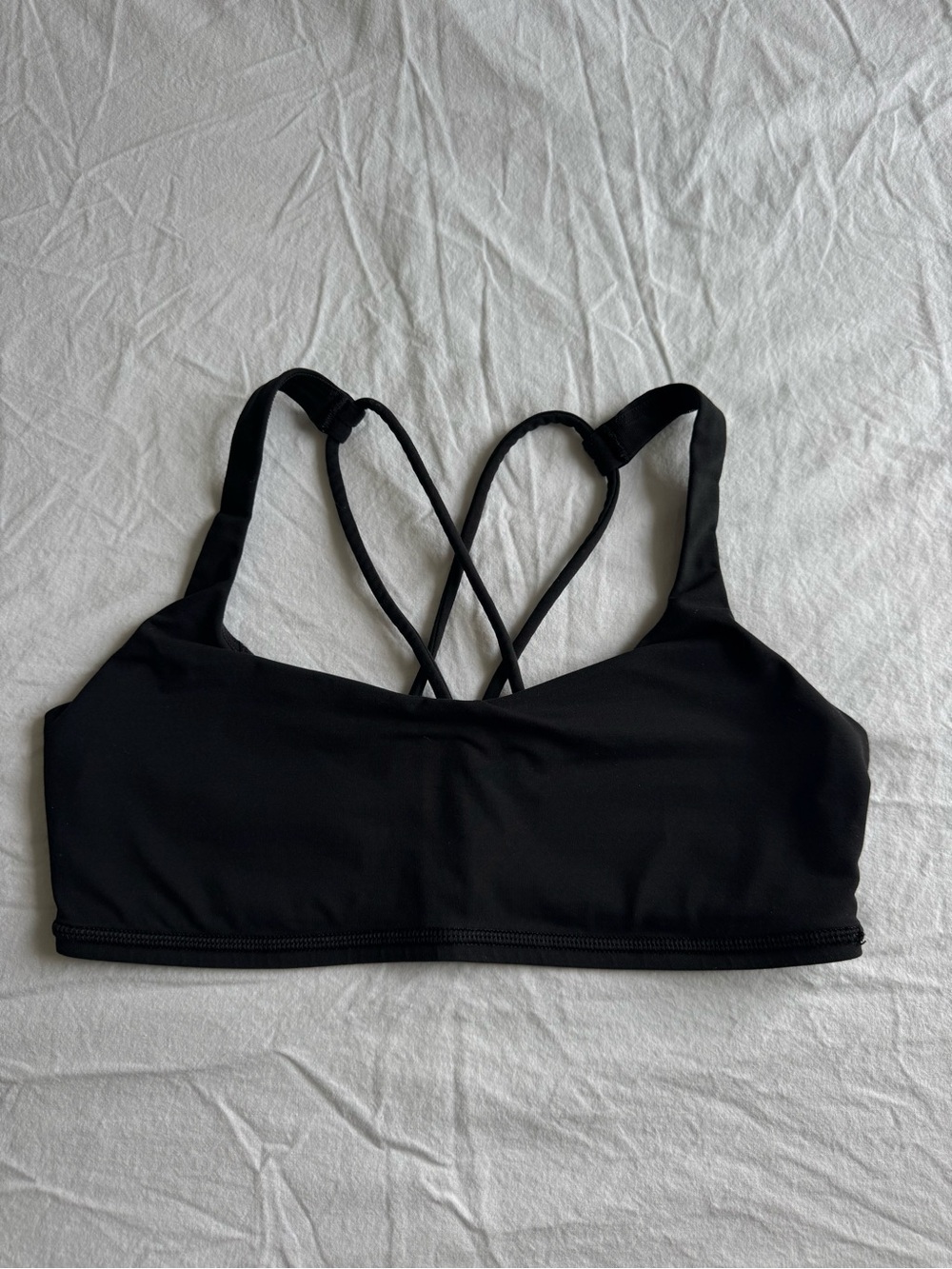 lululemon athletica Black Crisscross Strappy Sports Bra